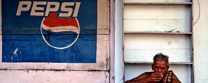 Pepsi advertisement in an Indian Town